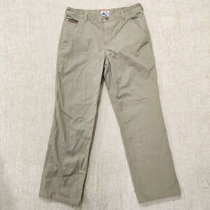 Southern Tide RT-7's Chino Stretch Khaki Pants 32x30 Leather Pockets Preppy